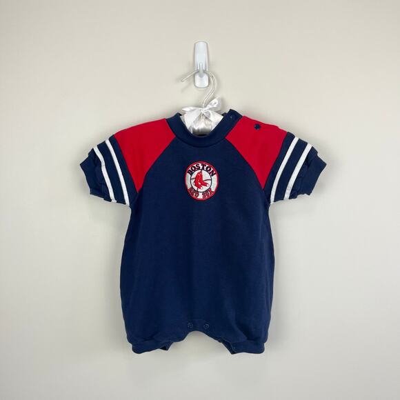 Vintage Professional Sports Club MLB Red Sox Baseball Romper 6-9 Months - Picture 1 of 7